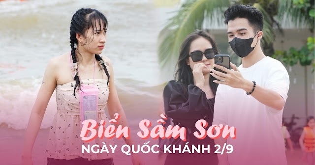 Dàn trai xinh gái đẹp đổ xô về biển Sầm Sơn dịp lễ 2/9