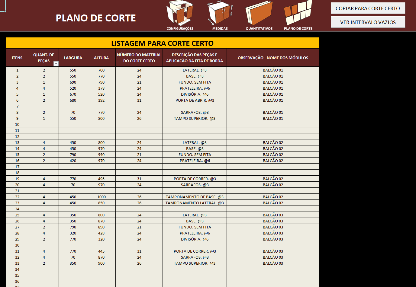 Plano De Corte Mdf Gratuito