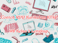 Contoh RPP Kurikulum KTSP SD Kelas 3 Lengkap