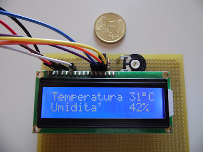 LCD1602 e DHT11 con Arduino Uno R3 per misurare temperatura e umidità - di Paolo Luongo