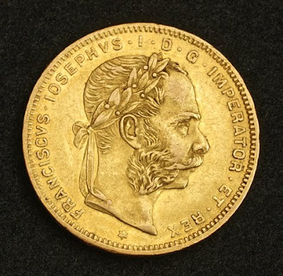 Austrian Gulden 8 Florin Gulden Gold Coin