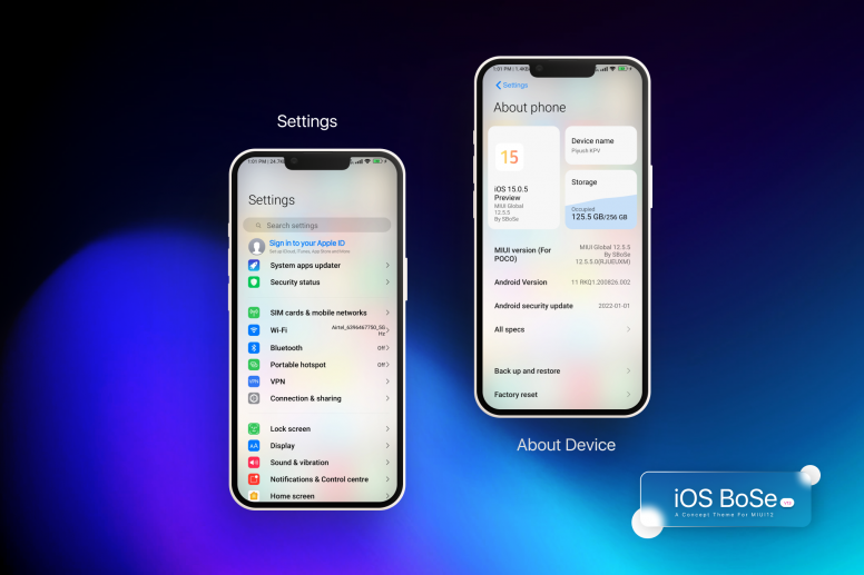 iOS BoSe V13 MIUI Theme