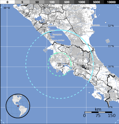 EPICENTRO TERREMOTO 6,6 GRADOS EN COSTA RICA, 23 DE OCTUBRE 2012