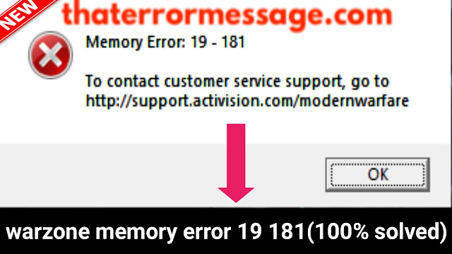 warzone memory error 19 181,How do I fix warzone memory error 19 181, How do I fix Modern Warfare memory error 19 181,error 19 181,error code 19 181