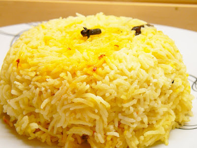 Saffron Rice (Kesar Rice) Recipe,How to Make Saffron Rice Recipe