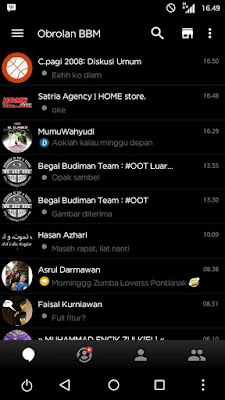 BBM Mod Black Theme Mjenis 3.0.1.25