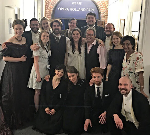 Opera Holland Park's director of opera, James Clutton with the 2018 Young Artists (Photo Opera Holland Park)