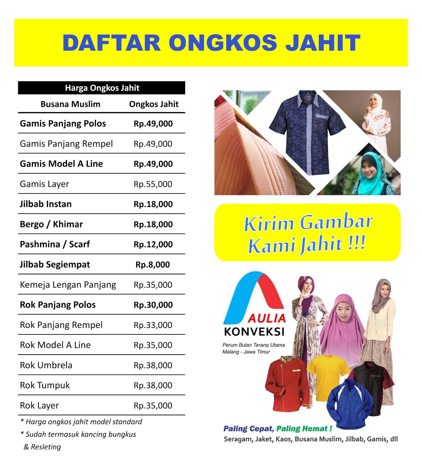  Ongkos Jahit Baju Gamis Model Baju Trend 2019 