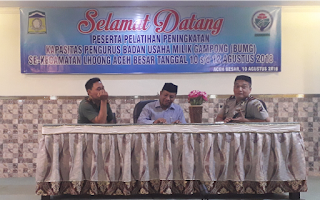 Pelatihan pengurus bumg se kecamatan lhoong