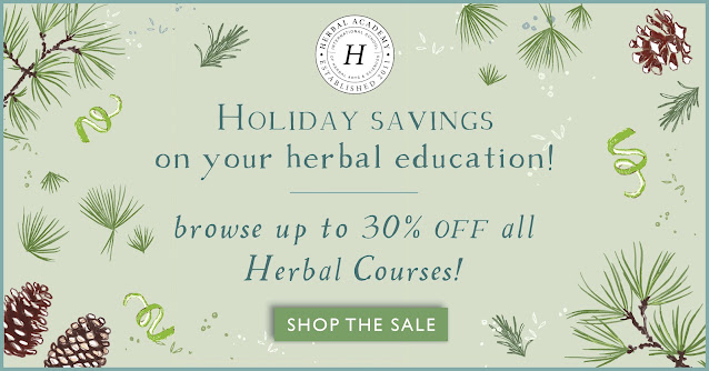 Annual Holiday Sale with up to 30% off all herbal courses