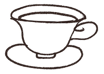 紅茶・ティーカップのイラスト（カフェ）線画