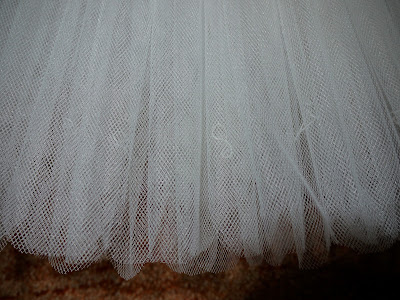 Scalloped edge on tulle tutu skirt