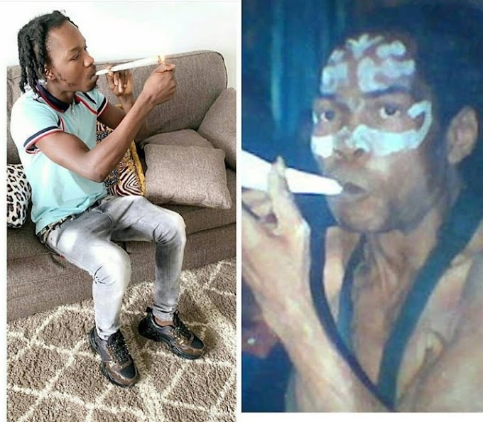 Nairamarley Takes A Shot Of Himself Smoking Weed To Imitate Legendary Fela Kuti