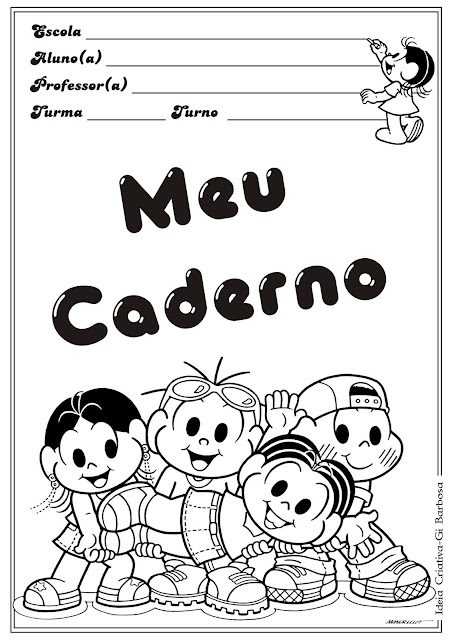 Capas para Caderno Turma da Mônica