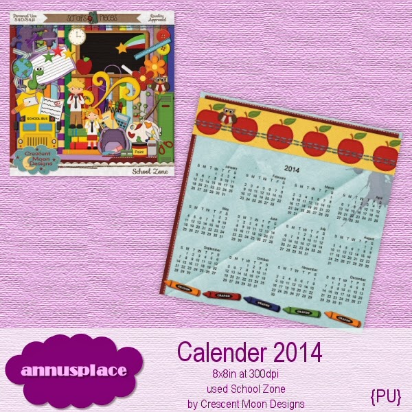 Preview of Calender 2014 freebie