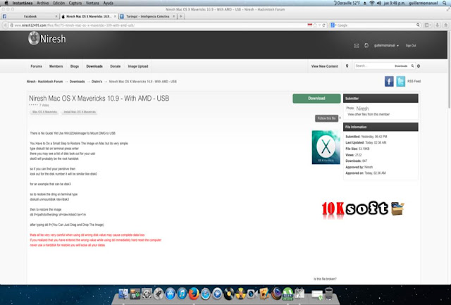 Niresh Mac OSX Mavericks 10.9.0 offline setup file free Download