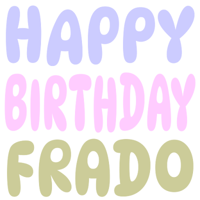 Happy Birthday Frado (Sticker)