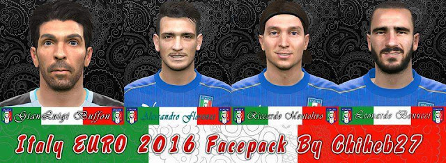PES 2016 Italy Euro 2016 Facepack