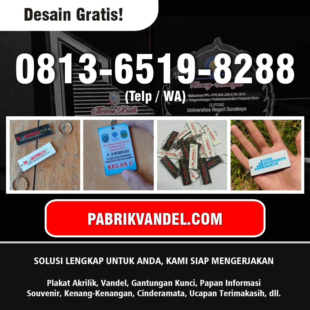 Harga Cetak Plakat Akrilik