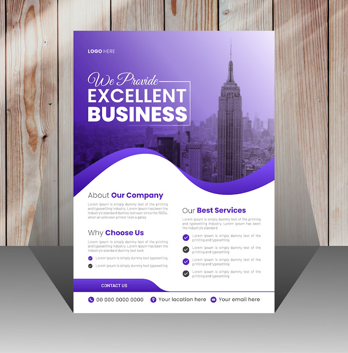 Creative business flyer design template