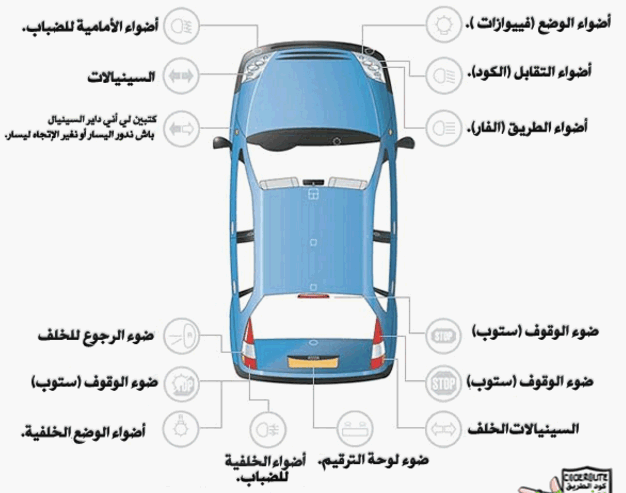  أضواء  العربة 