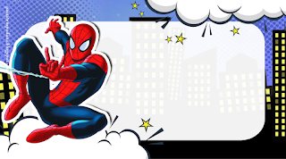 Tarjetas, Etiquetas o Invitaciones de Spiderman para Descargar Gratis.