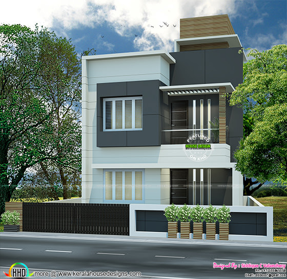  Small  plot flat roof  house  Kerala home  design  Bloglovin 