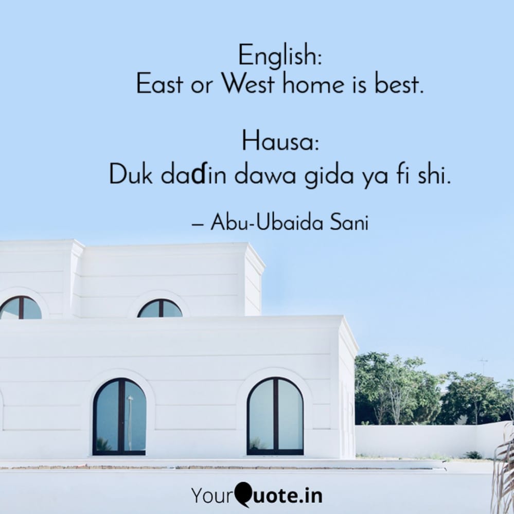 English Proverbs and their Hausa Equivalents