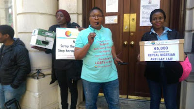 Nigerian gay activists in UK want Pres Buhari to repeal Gay law in independence day protest