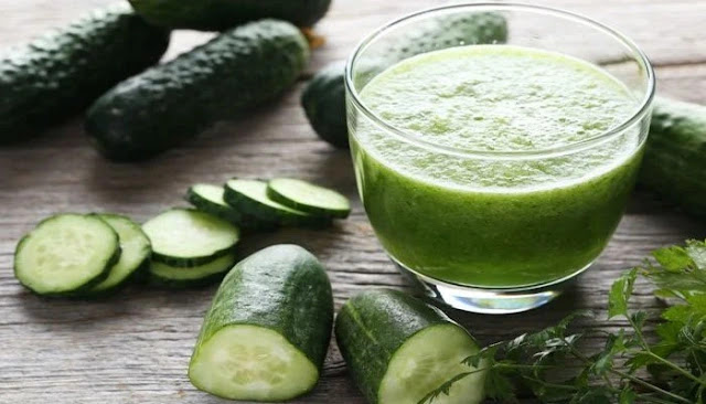 Cucumber juice for hair fall control