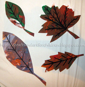 Craft Ideas Leaves on Crafts N Things For Children  Painting Leaves Craft For Kids