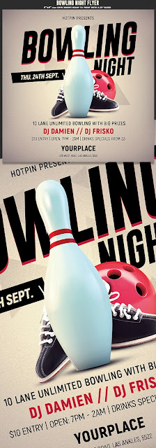  Bowling Night Flyer Template