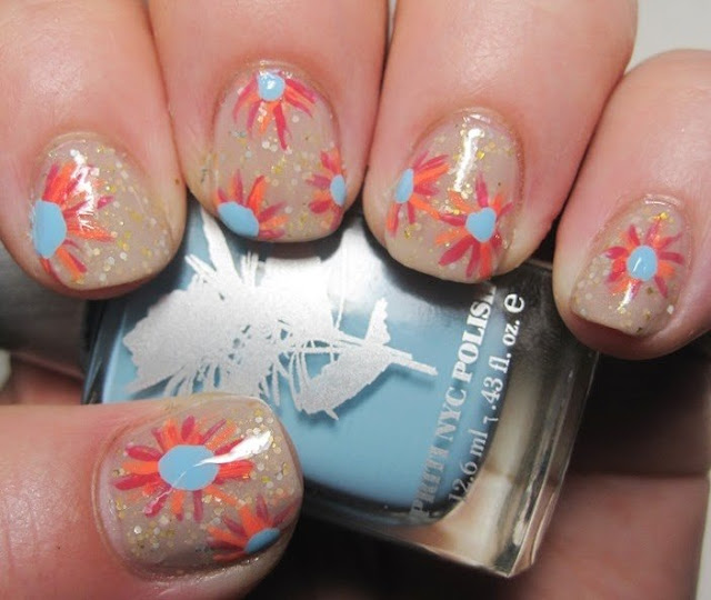 Flowers:  Priti NYC Flame of the Forest, Pincushion Protea, and SkyWaltz Delphinium