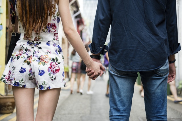 https://www.pexels.com/photo/man-and-woman-holding-hand-while-walking-1308748/