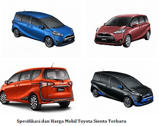 Spesifikasi dan Harga Mobil Toyota Sienta Terbaru