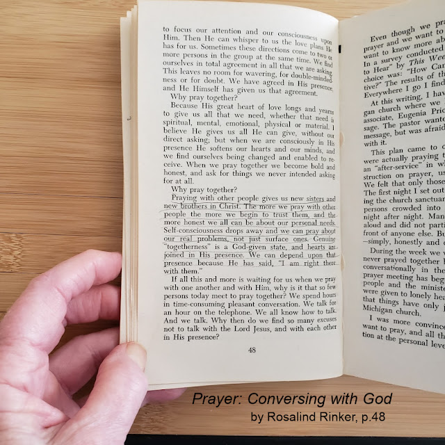 P. 48, Table of Contents, Prayer: Conversing with God by Rosalind Rinker