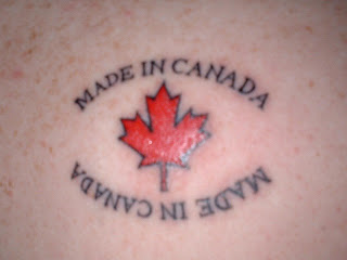 Canadian Writing Tattoo
