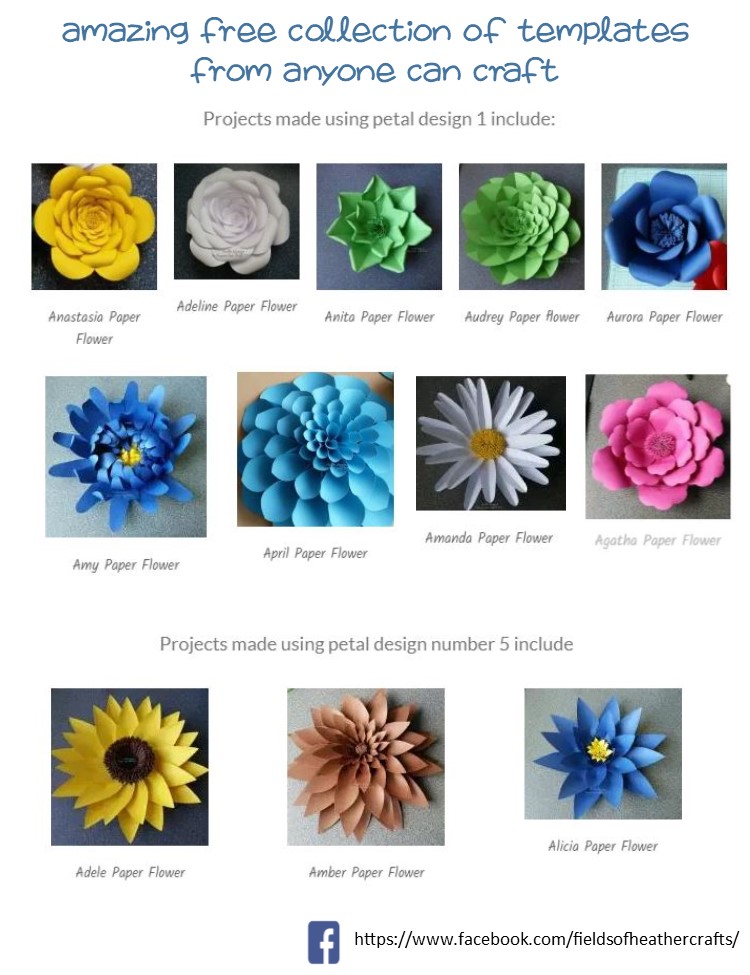 Download Free Templates & Tutorials For Making Paper Flowers With ...