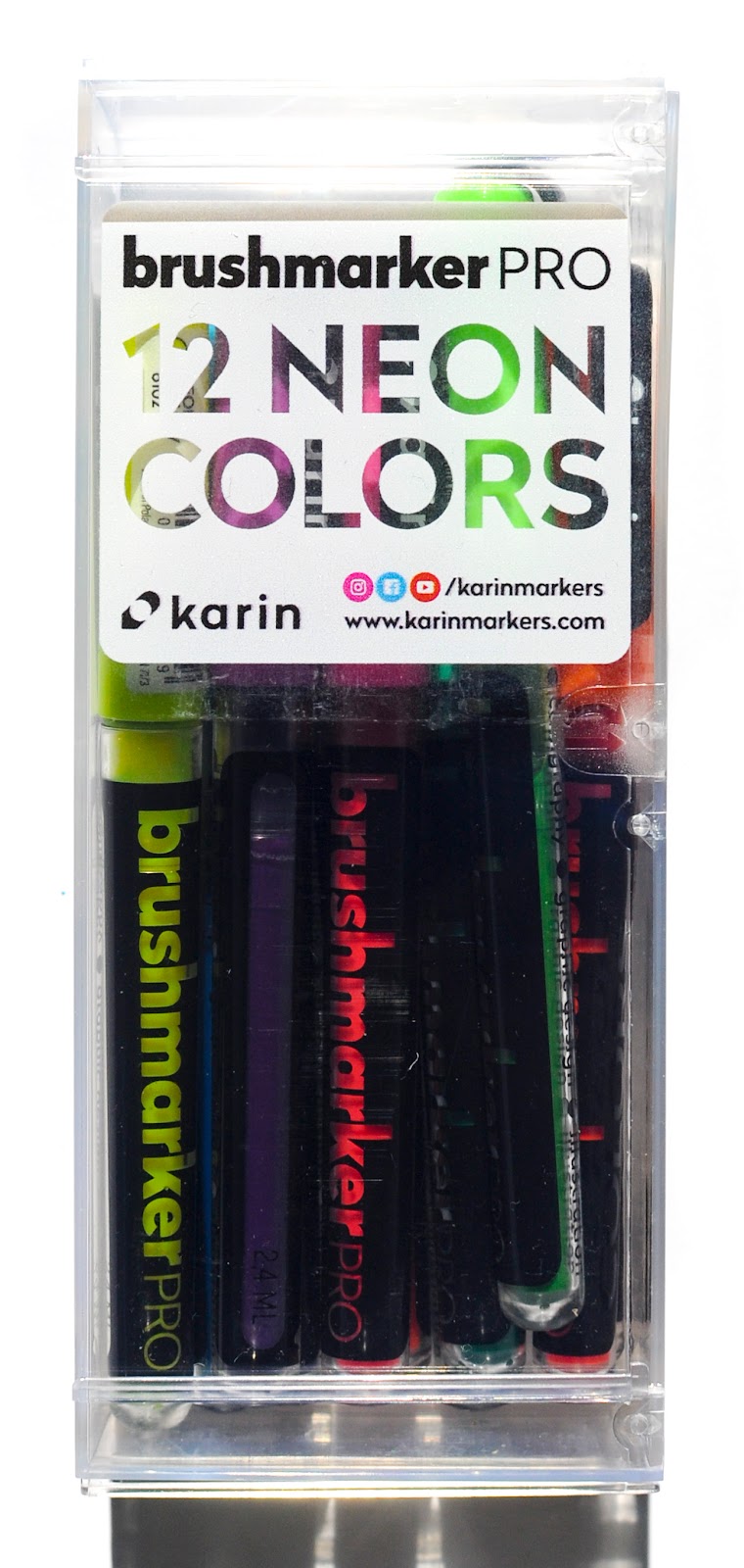 Karin Markers BrushmarkerPRO Neon series,Durable and wear