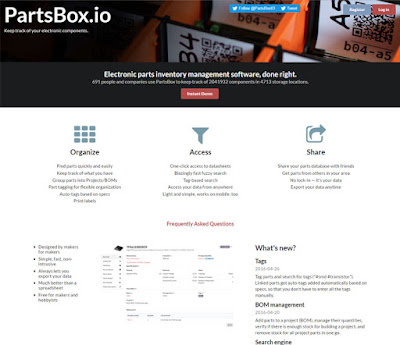 software de gestión de inventario de piezas de electrónica (partsbox.io)