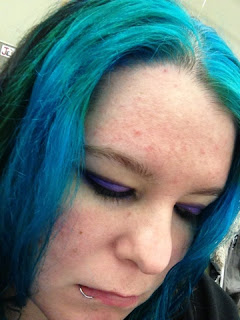 nyx jumbo eye pencil in electric blue and purple velvet the look