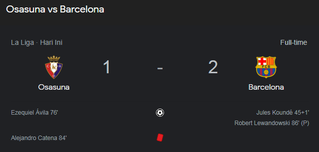 Barcelona VS Osasuna