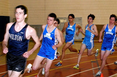 The Blue Wave boy's track team