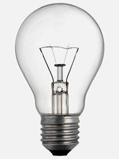 A light bulb with spiral base 