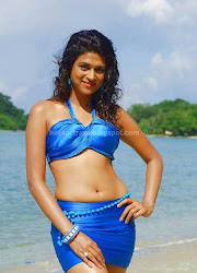 Shraddha Das Hot Navel show in blue dress on Beach Hot Pics
