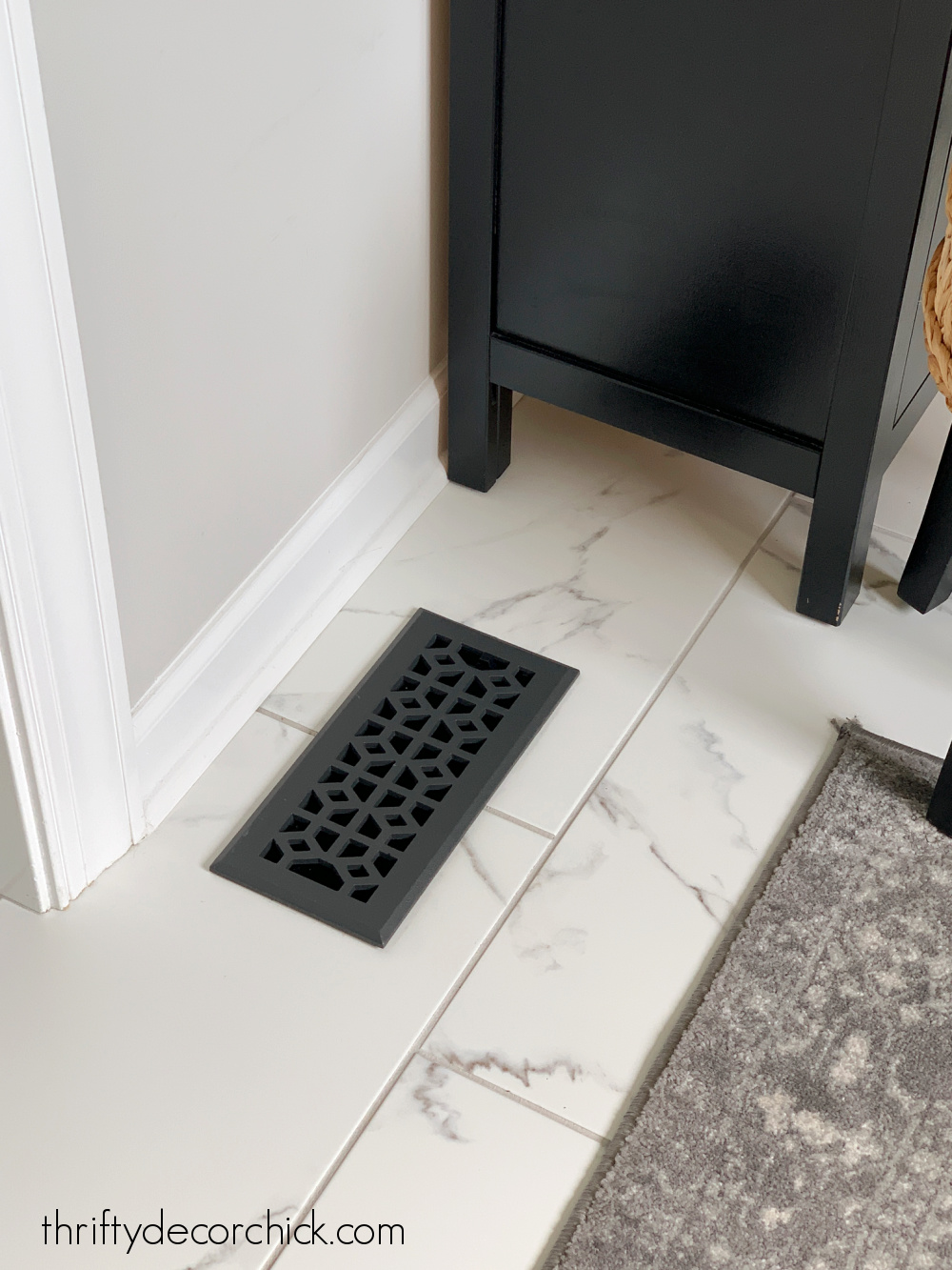 iron black floor vents