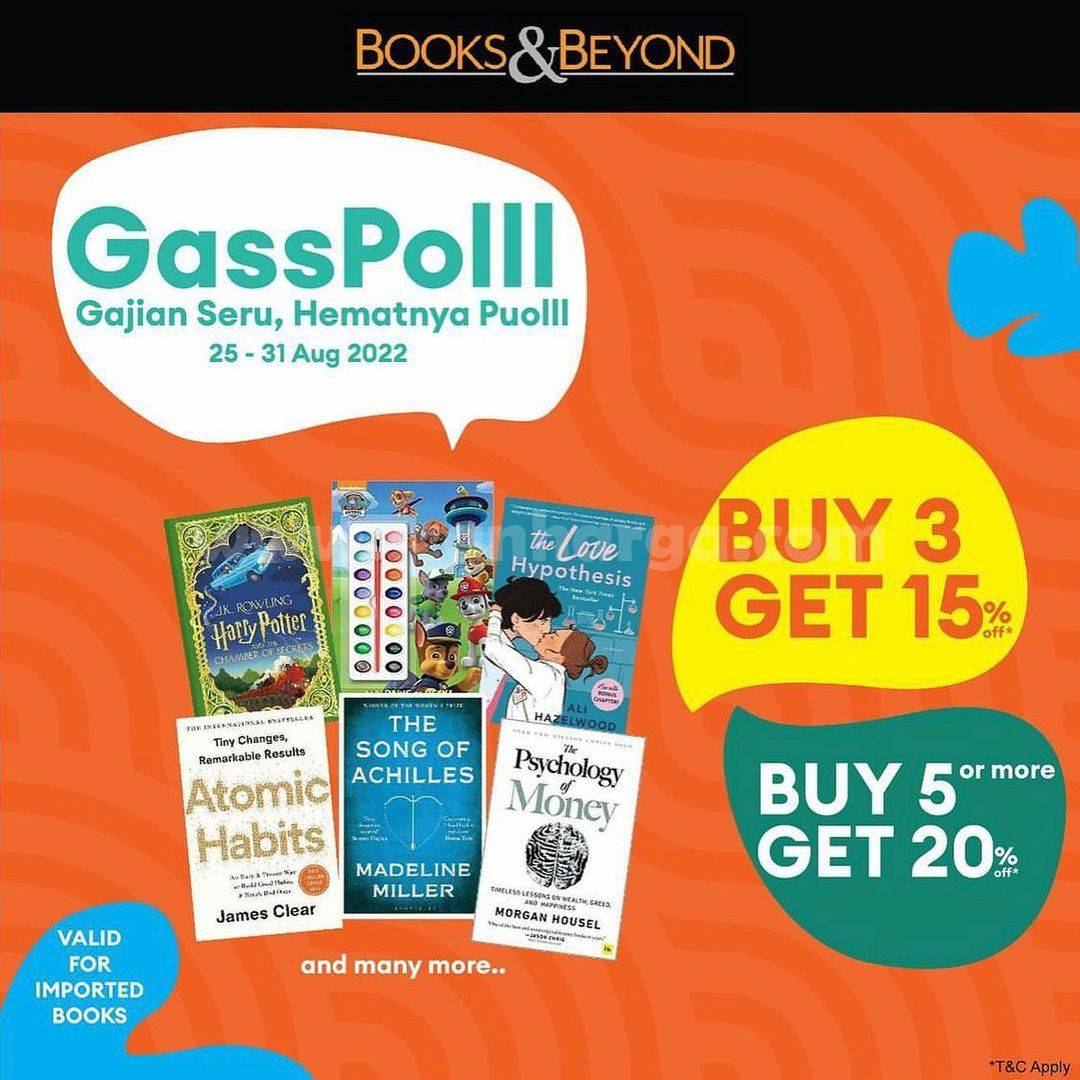 Promo Books & Beyond GassPolll Gajian Seru Diskon hingga 20%