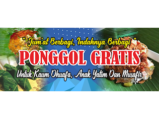 Contoh Desain Banner Ponggol Gratis Format CDR, JPG