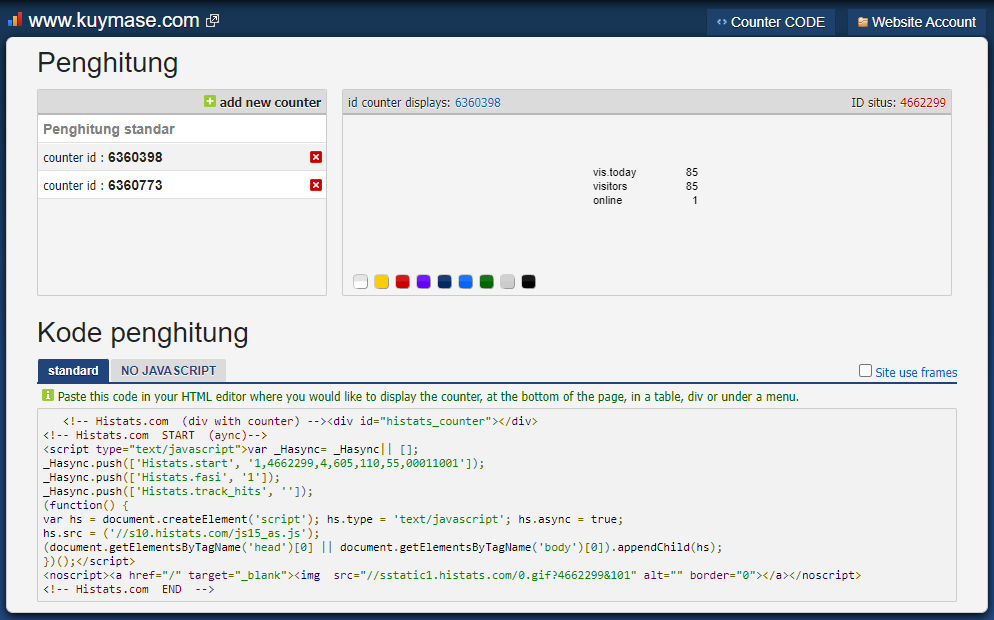 Memasang Widget View Counter Statistik Kunjungan pada Blog
