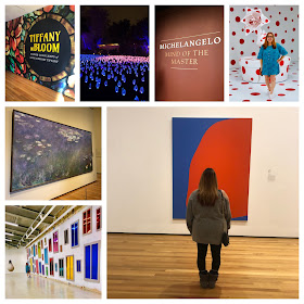 2019, New Year's Eve, New Year's wrapup post, 2019 wrapup, Jamie Allison Sanders, looking back on 2019, art museum, Cleveland Museum of Art, Michaelangelo, Tiffany Lamps, Marciano Art Foundation, art gallery, Ellsworth Kelly, Ugo Rondinone, Yayoi Kusama, Monet, Enchanted Forest of Light at Descanso Gardens